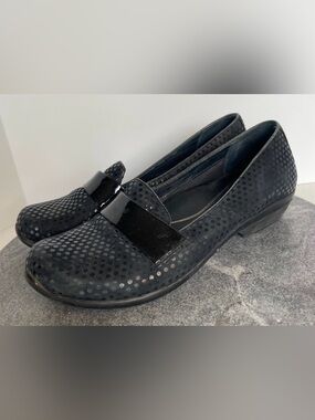 Dansko Black Polka Dot Loafers Clogs Shoes 40